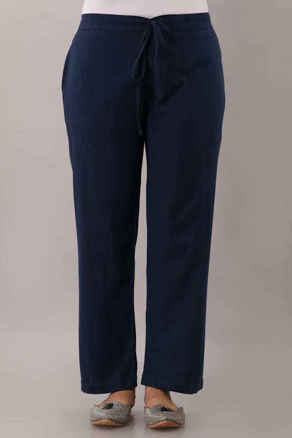 Indigo Cotton Bottom Flex Pant