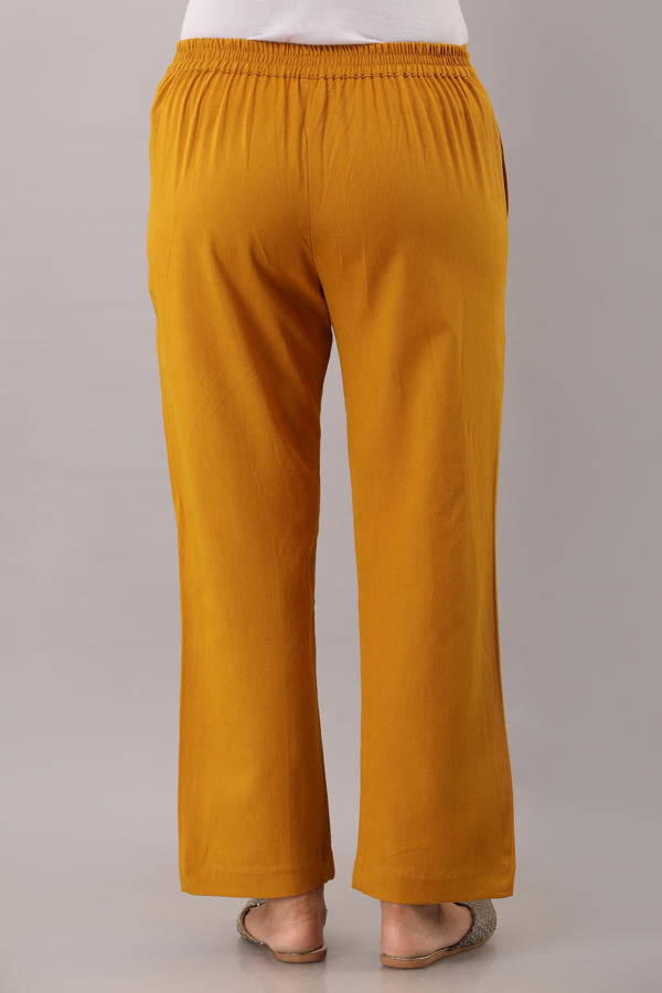 Mustard  Flex Pant