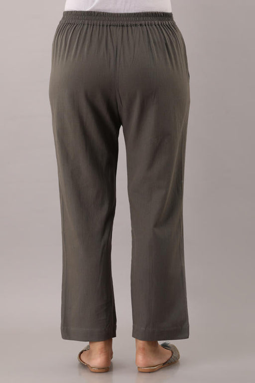 Grey  Narrow Bottom Flex Pant