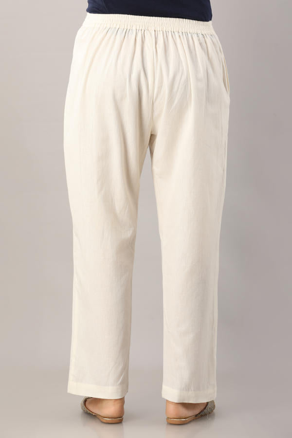 White Flex Pant