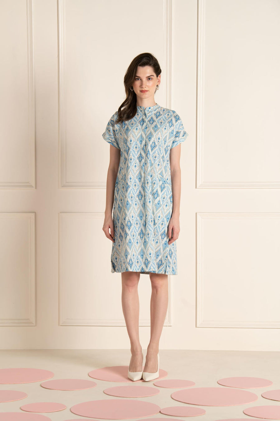 Blue Ikhat Cotton Flex Dress