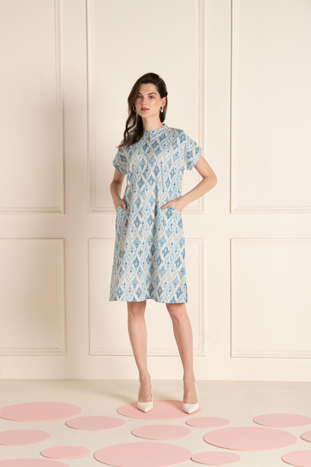 Blue Ikhat Cotton Flex Dress