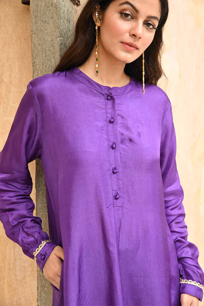 Purple Silk Co-Ord Set