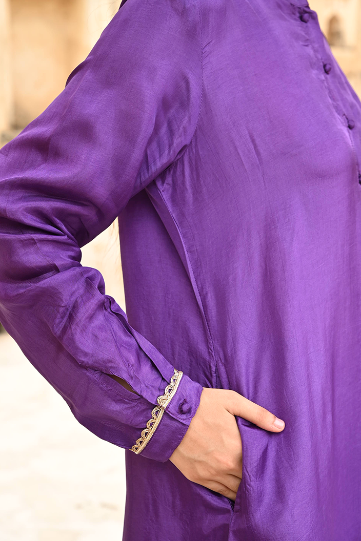 Purple Silk Co-Ord Set
